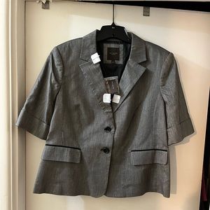 The Limited Short Sleeve Grey Suit Jacket | XL | NWT